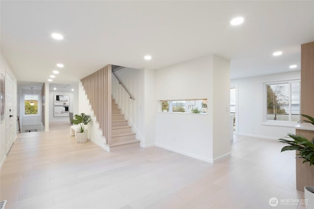 interior space featuring light hardwood / wood-style flooring