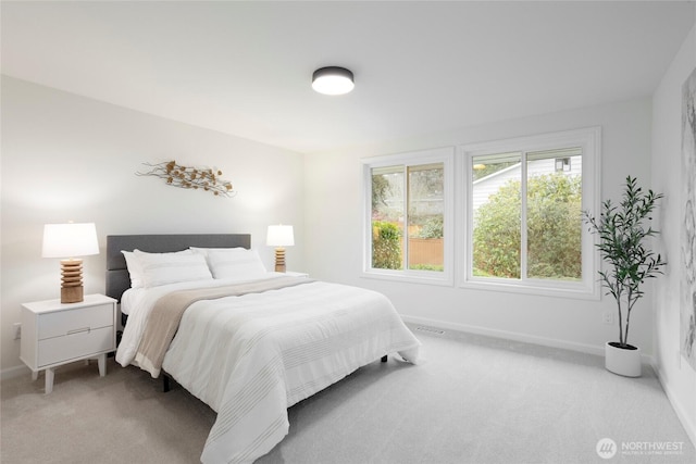 bedroom with carpet floors