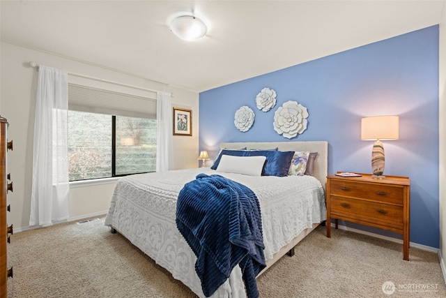 view of carpeted bedroom