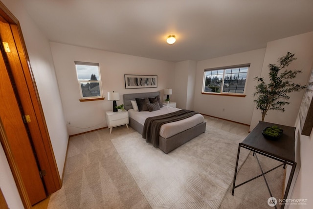 view of carpeted bedroom