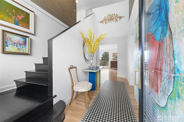 foyer featuring light hardwood / wood-style flooring