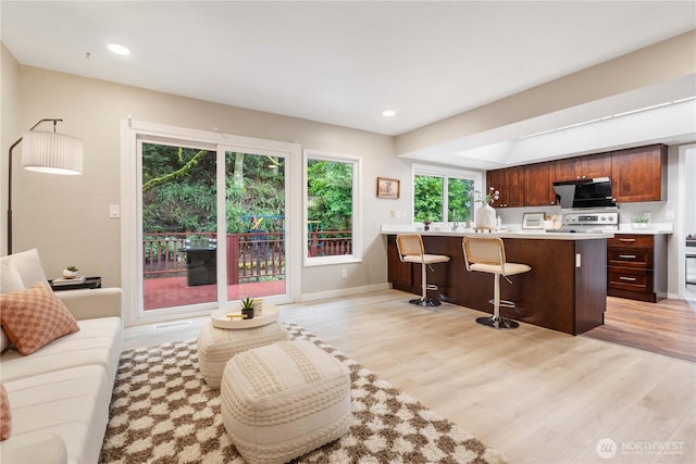 interior space featuring light hardwood / wood-style flooring