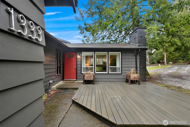 view of wooden deck