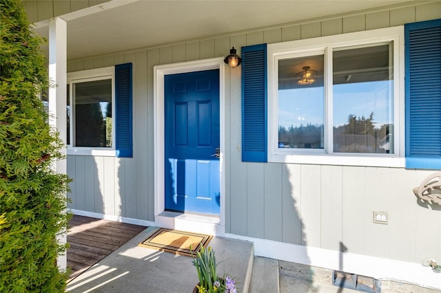 view of doorway to property