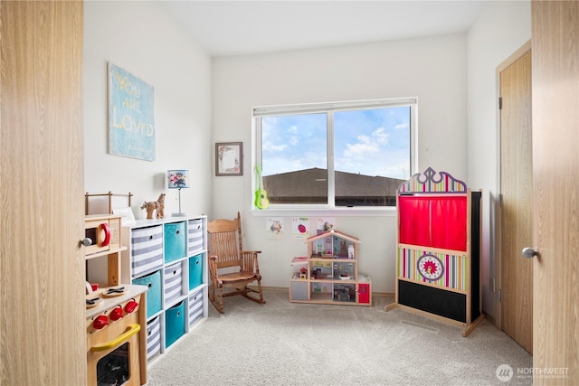 playroom featuring carpet