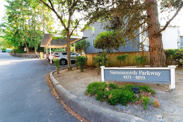 view of community / neighborhood sign