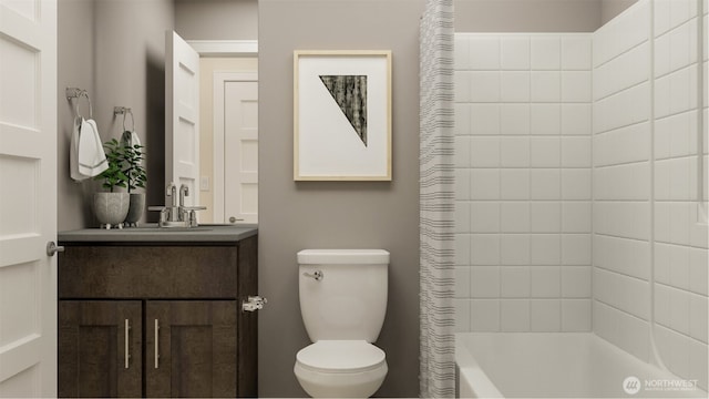 bathroom with toilet and vanity