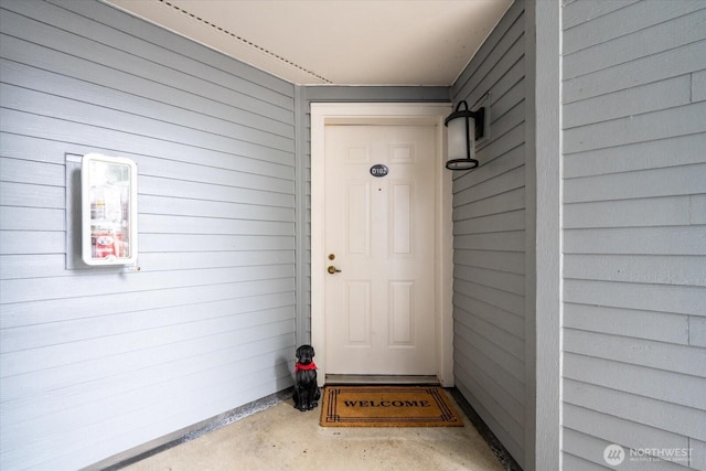 view of doorway to property