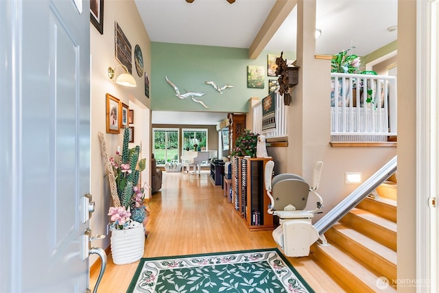 hallway featuring hardwood / wood-style flooring