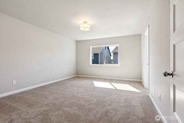 view of carpeted spare room