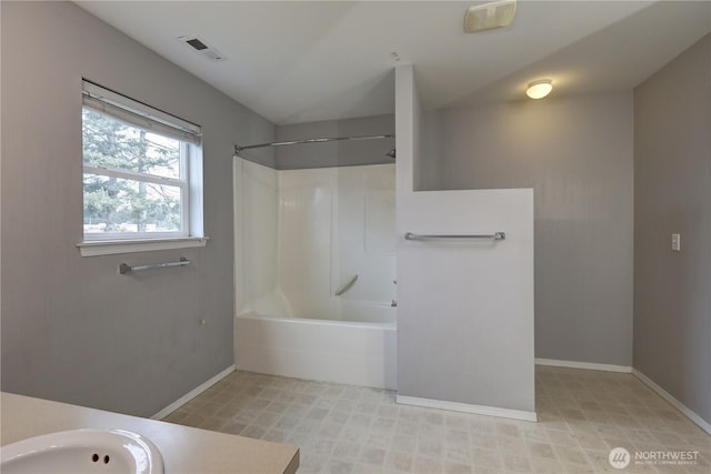 bathroom with  shower combination and vanity