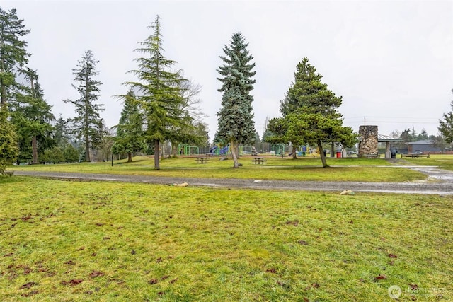 surrounding community featuring a lawn