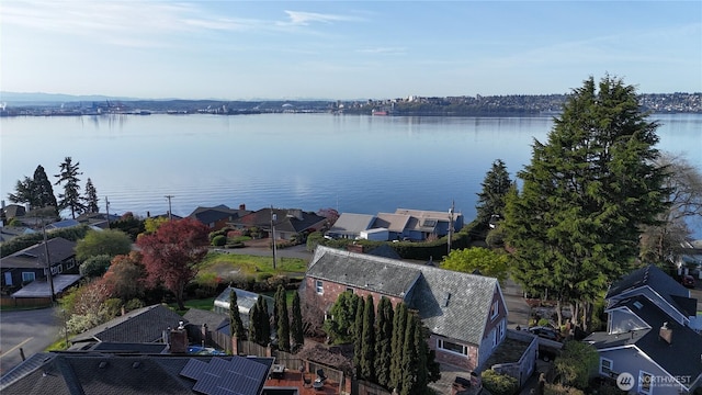 4801 Hyada Blvd NE, Tacoma, WA 98422 - birds eye view of property featuring a water view and a residential view