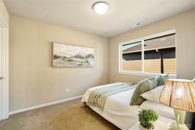 view of carpeted bedroom