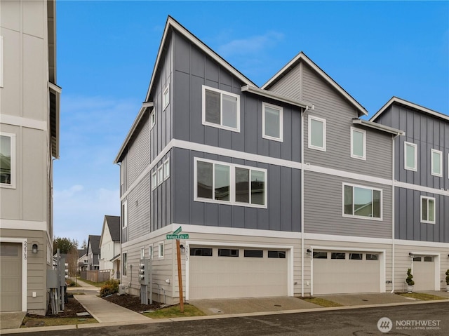 view of front of home featuring a garage and board and batten siding