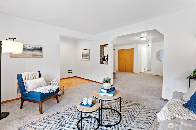 view of carpeted living room