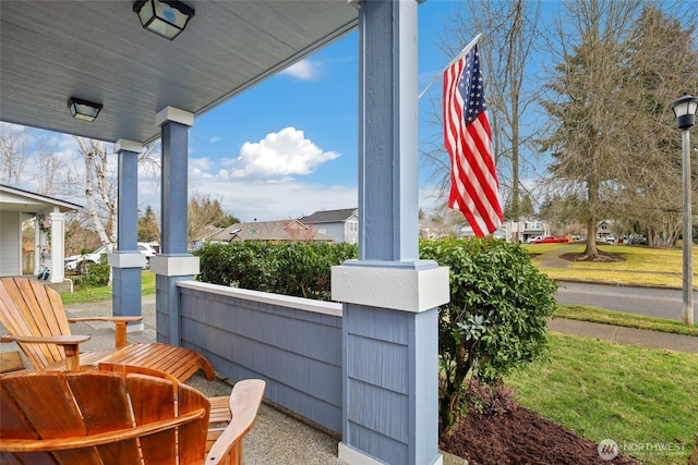 view of patio / terrace with a porch