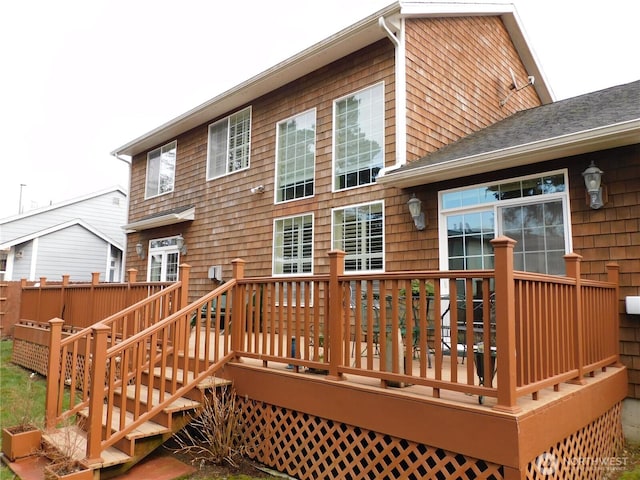 2611 Sea Crest Ave N, Long Beach, WA 98631 - back of property featuring a wooden deck and a shingled roof