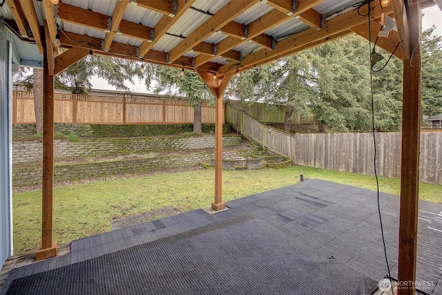 view of patio / terrace featuring a fenced backyard