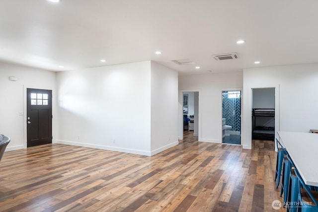 foyer featuring dark hardwood / wood-style flooring