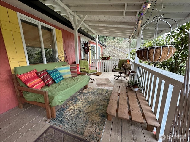 view of wooden deck