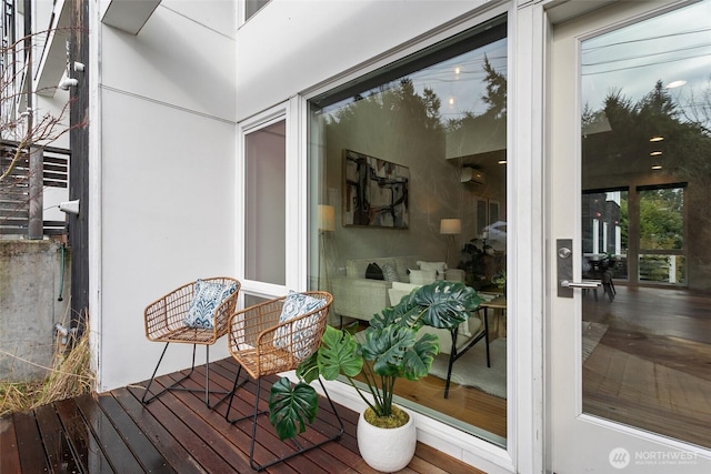 exterior space featuring french doors