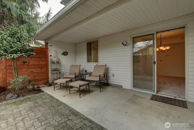 view of patio / terrace with fence