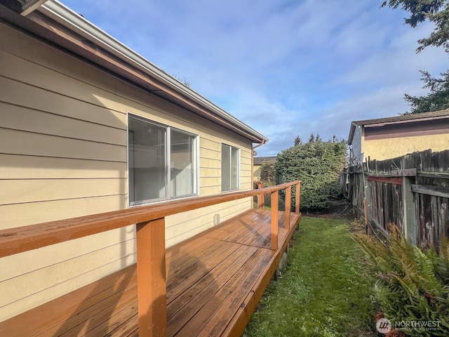 deck with fence