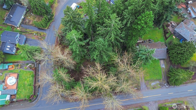 aerial view with a residential view