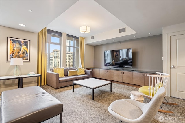 view of carpeted living room