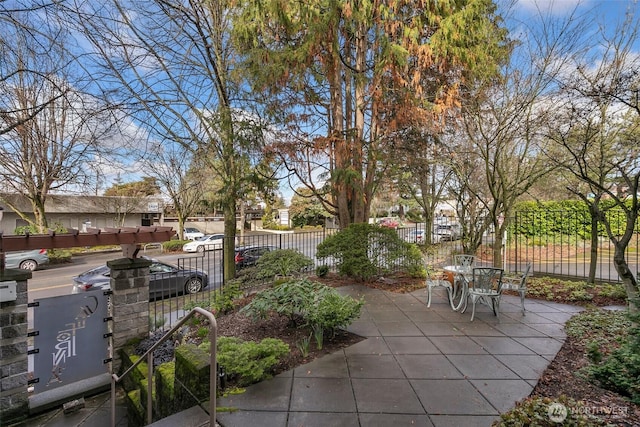 view of patio / terrace with fence