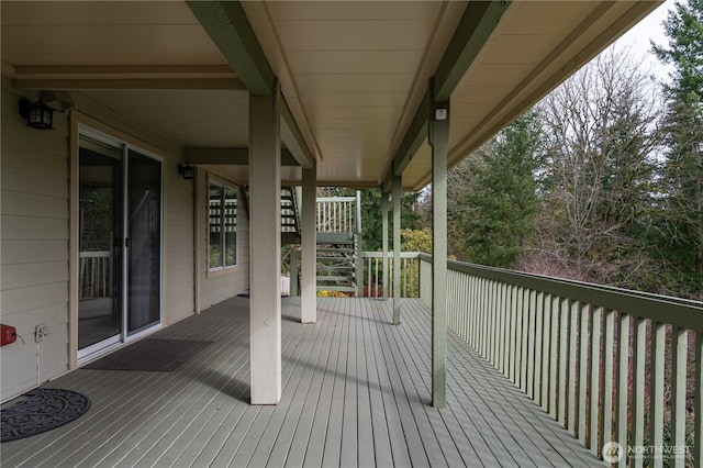 view of wooden terrace