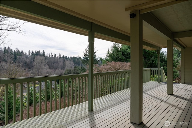 view of wooden terrace