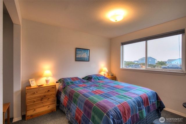 view of carpeted bedroom