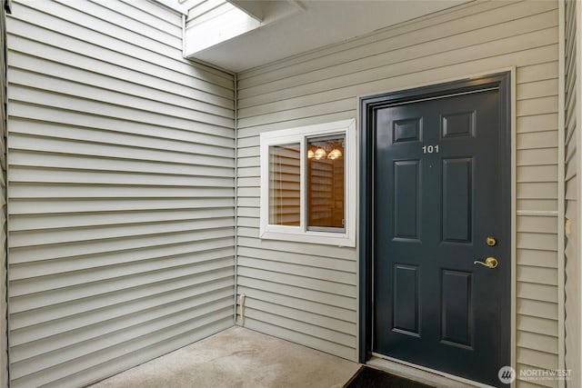 view of doorway to property