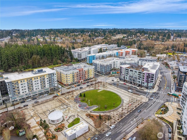 drone / aerial view featuring a view of city