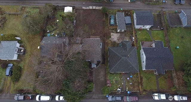 aerial view with a residential view