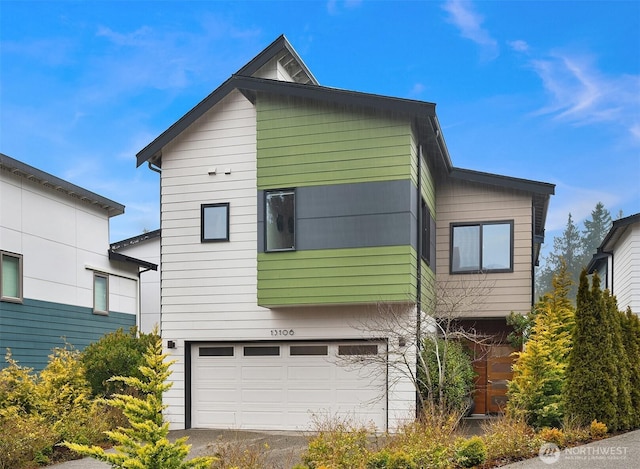 exterior space featuring an attached garage