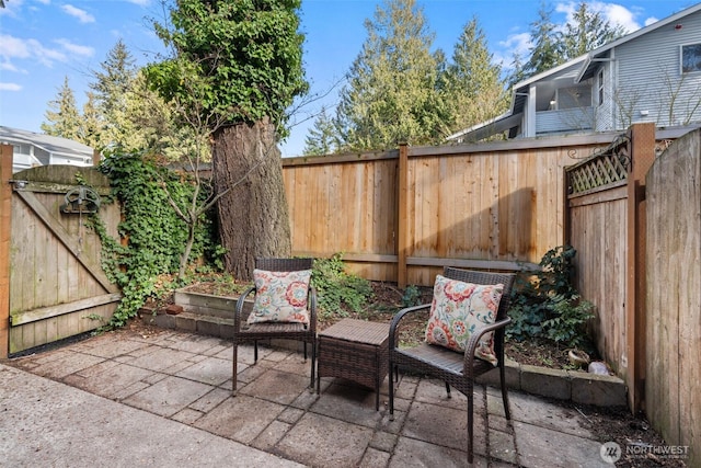 view of patio / terrace with fence