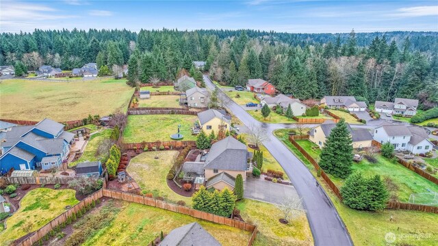 bird's eye view featuring a residential view