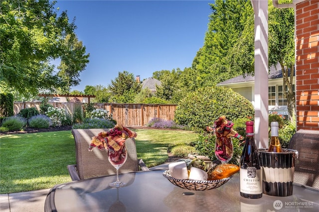 view of patio / terrace with fence