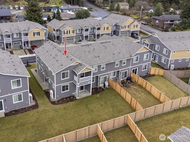 drone / aerial view with a residential view