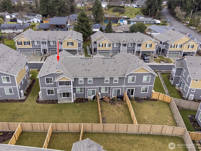 birds eye view of property featuring a residential view