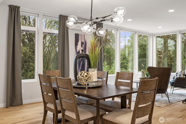 sunroom with plenty of natural light