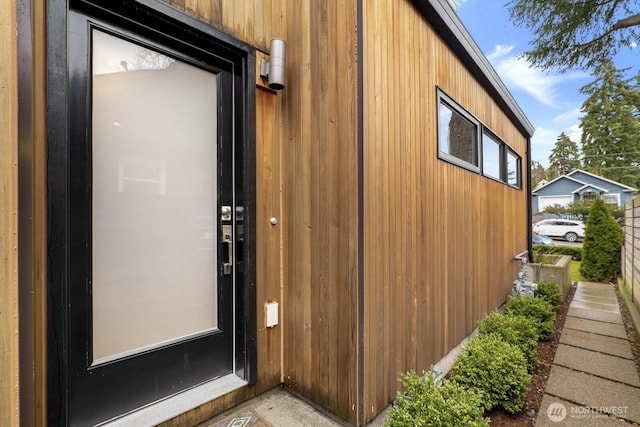 view of doorway to property