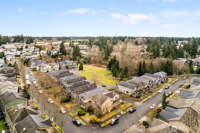 bird's eye view with a residential view