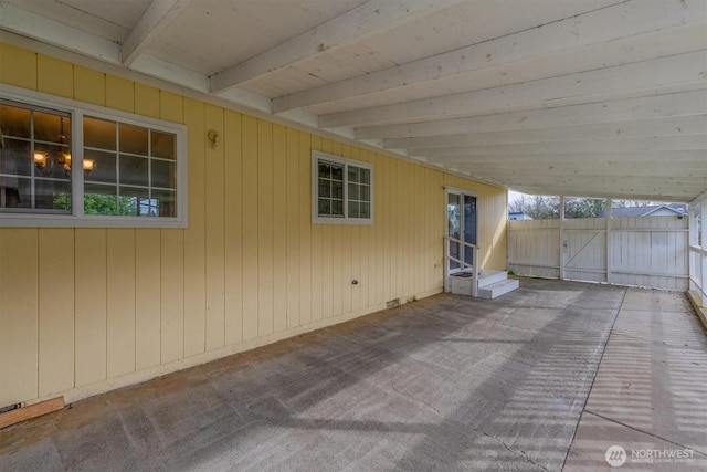 view of patio / terrace with fence