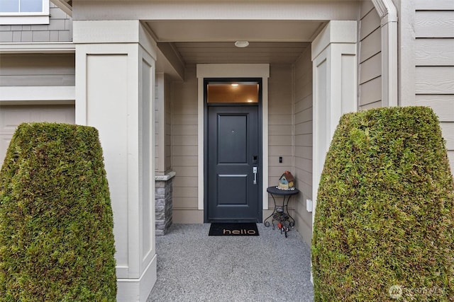 view of doorway to property