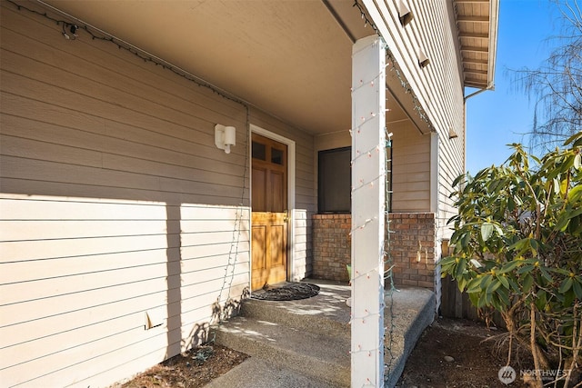 view of doorway to property