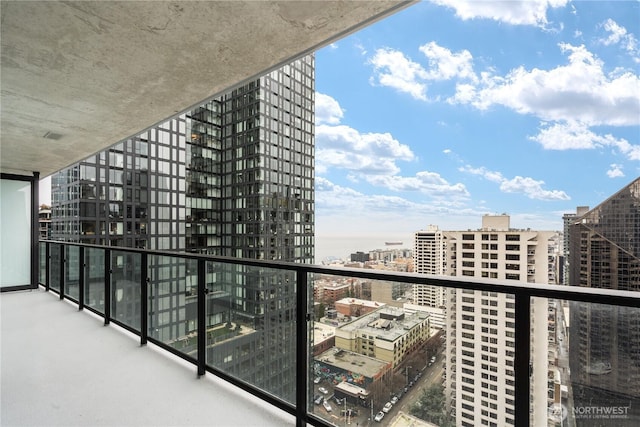 balcony with a city view